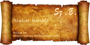 Szalai Bardó névjegykártya